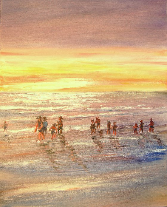Sunset at seashore