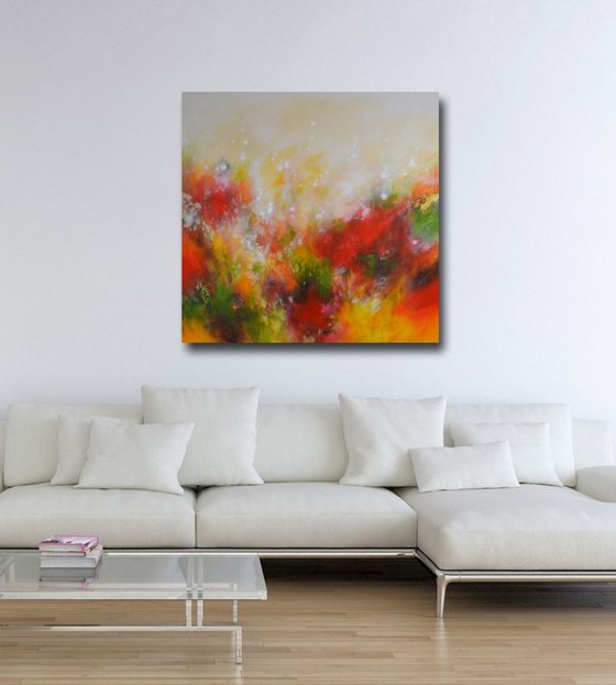 Autumnal Fire - Large Original Abstract Painting