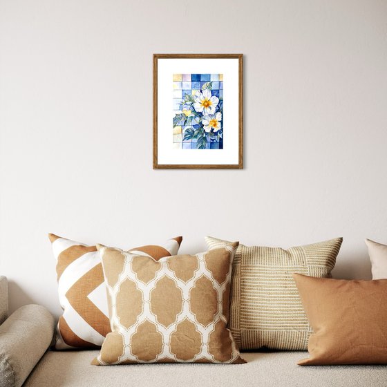 White Cistus Flowers