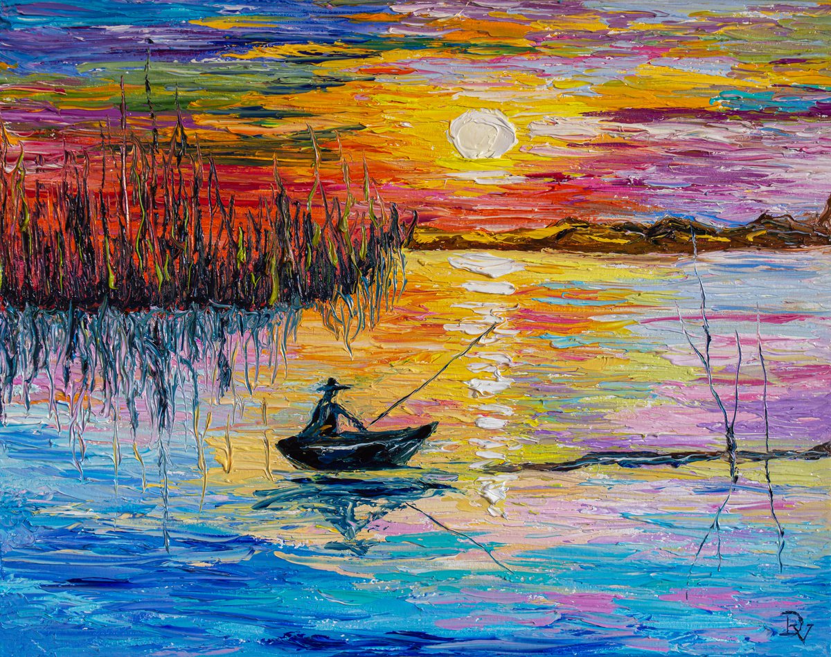 Fishing on sunset by Vladyslav Durniev