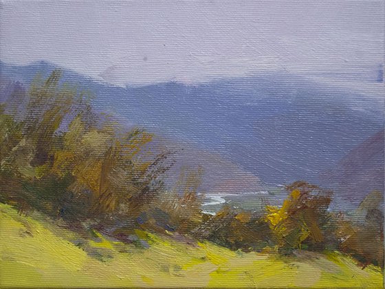 Oil landscape painting - Autumnal Sketch II