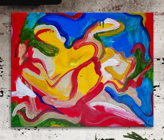 "Exaltation N-1" - Abstract Expressionism In the style of Willem de Kooning