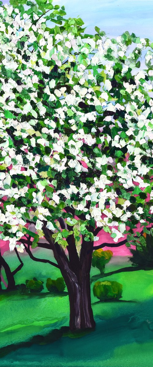White Crabapple Afternoon by Christina M Plichta