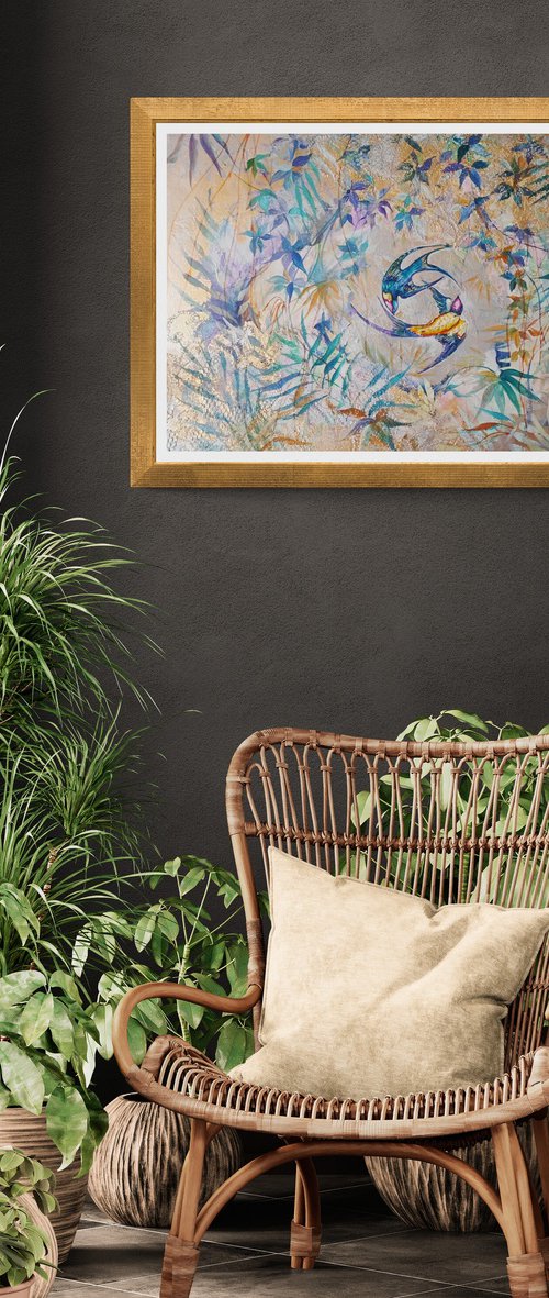 Two Swallows by Tatajana Obuhova