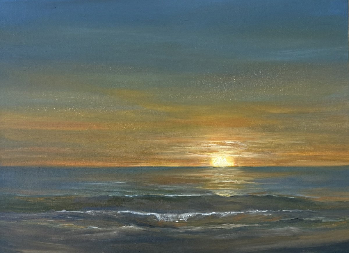  Autumn Sunset By Tamara Bettencourt, 12 X 9, Artwork For Sale On Artfinder