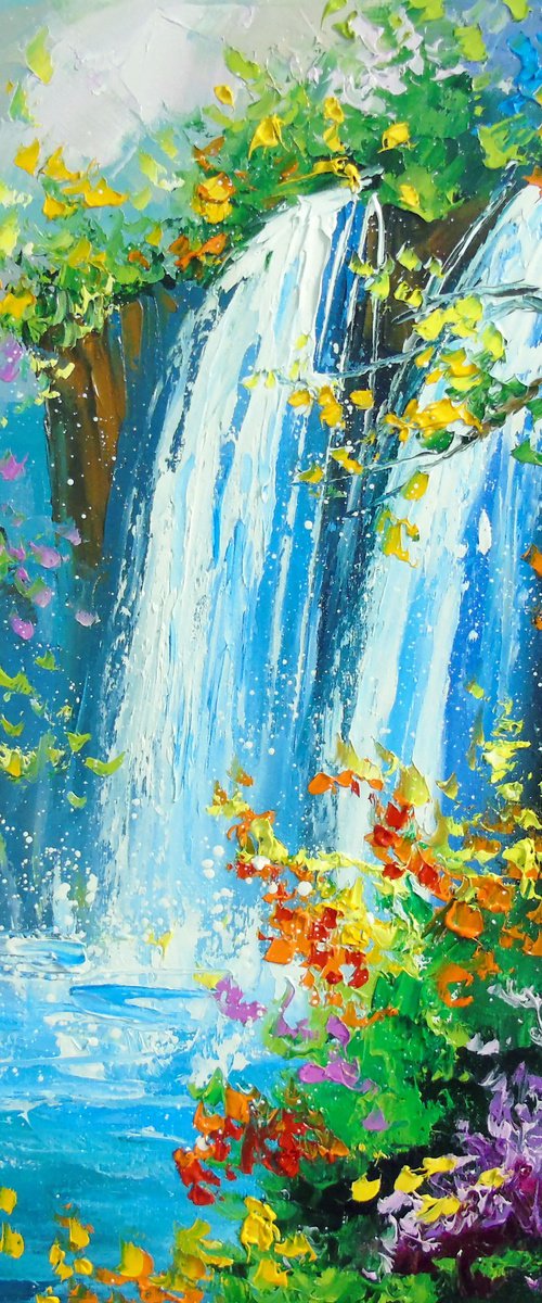 Summer Waterfall by Olha Darchuk