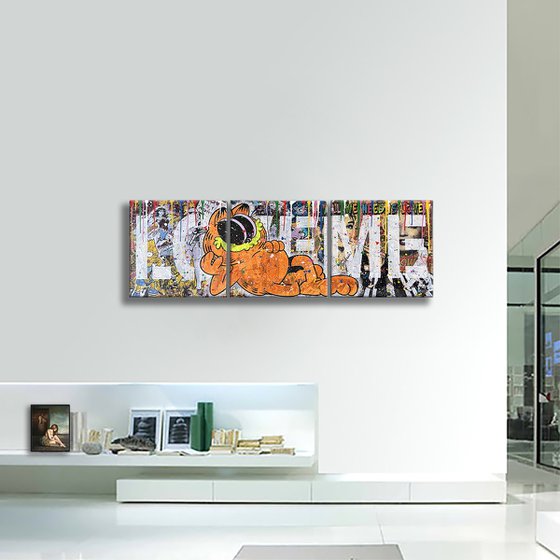 Love me – Original Triptych Painting