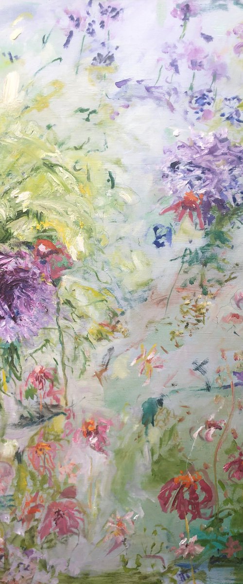 AGAPANTHAS AND ECHINACEA by Maureen Finck