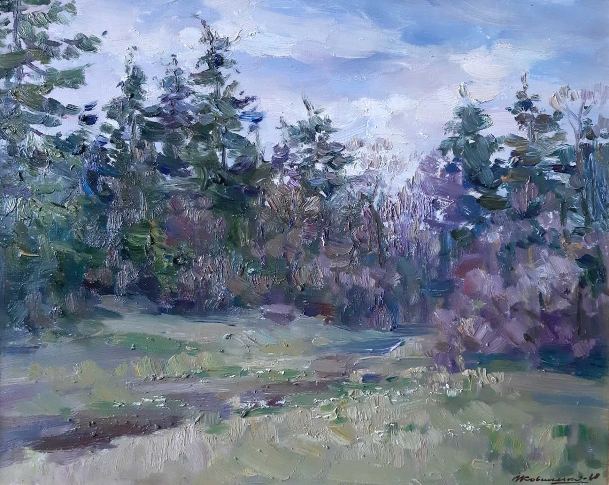 Impressionistic Landscape Oil Painting By Ivan Kovalenko, 20 X 16, Zorya, Original Artwork