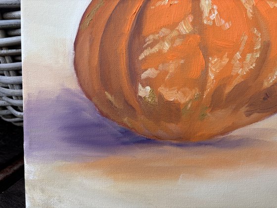 A small pumpkin. still life