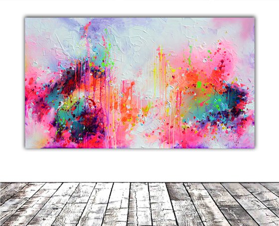 Fresh Moods 51, Large Gallery Quality Ready to Hang Abstract Painting FREE SHIPPING