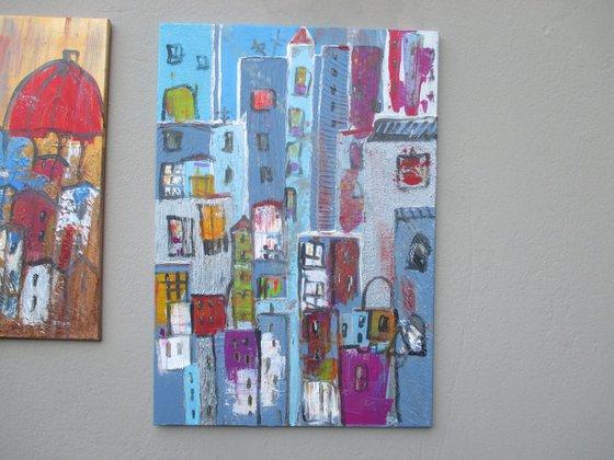 blue summer city