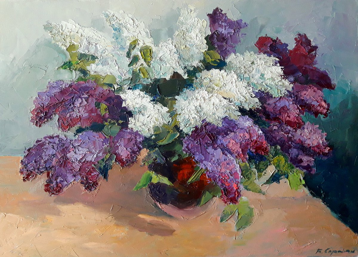 Oil painting Lilac nSerb649 by Boris Serdyuk