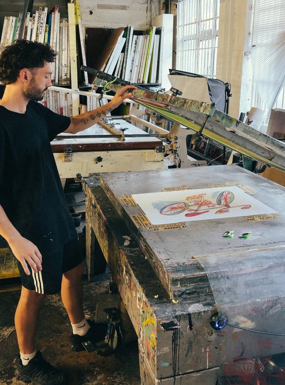 A Bike Around, Limited Edition screen-print