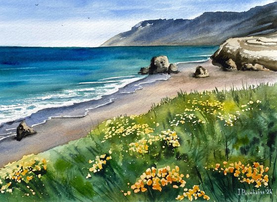 Blooming Coastal View