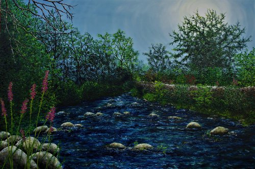 A secret River, After The Rain.  100cm x 150cm by Hazel Thomson