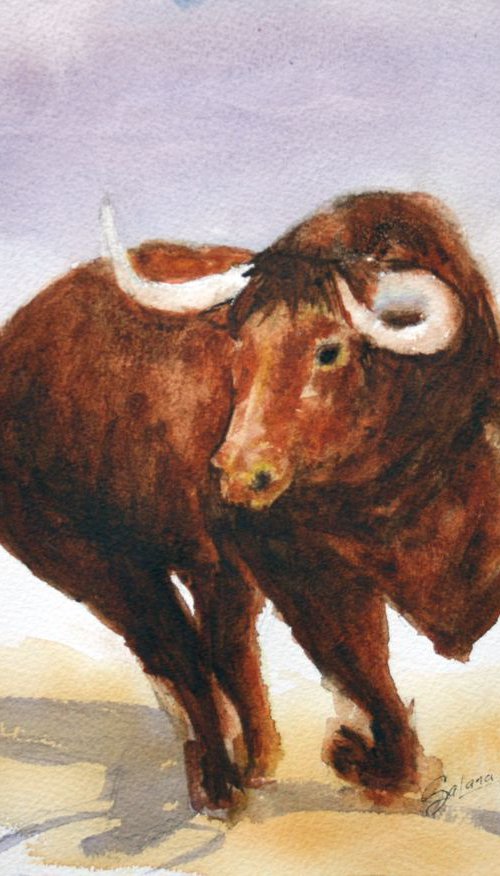 Bull I /  ORIGINAL PAINTING by Salana Art