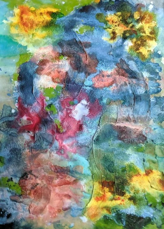 Flower Garden in Heavy Rain