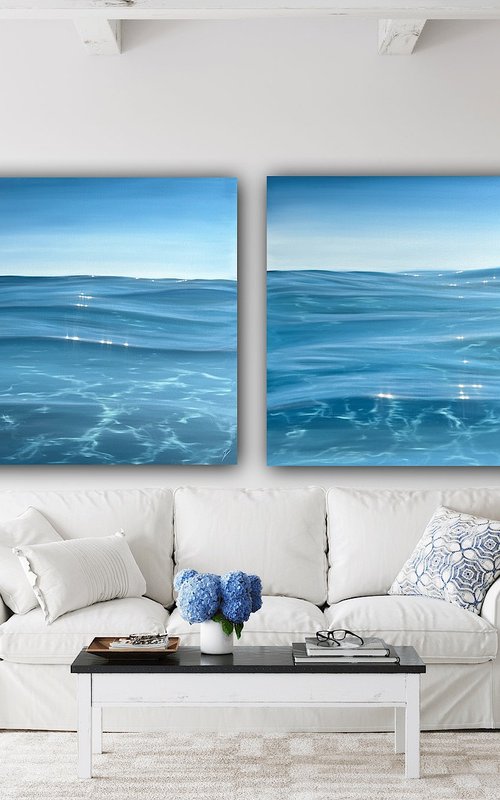 Luminous Days Diptych by Eva Volf