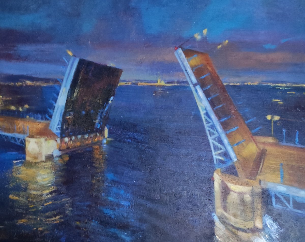 Photorealistic Landscape Oil Painting By Olga Onopko, 39 X 31", Opening, Original Artwork