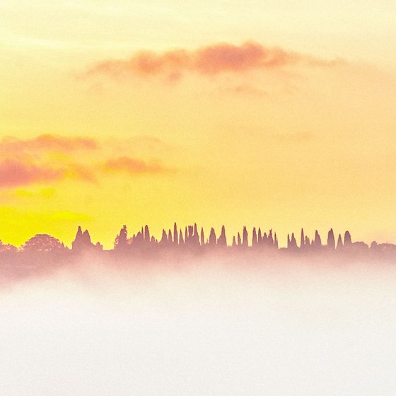 Island in the fog IV. - Landscape in Tuscany, Italy - Limited edition 2 of 5