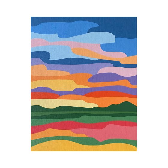 Sunset Over the Meadow