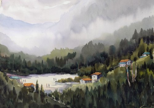 Himalayan Mountain Village III by Samiran Sarkar
