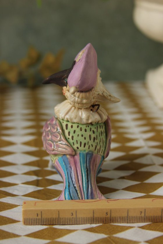 Tiny Nosy Bird. Ceramic sculpture. Offer: Get 3 Pay for 2