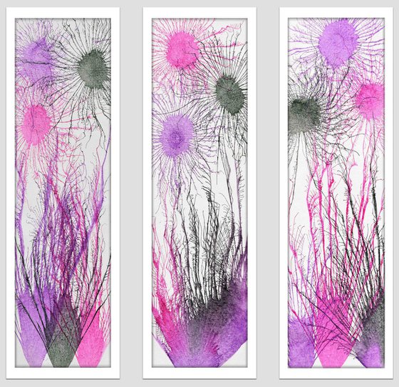 Triptych Exploflora Series No. 23