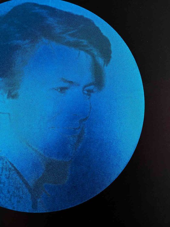 David Bowie Café Royal Foil - Electric Blue