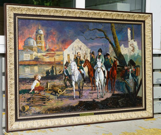 Napoleon was in burning Moscow