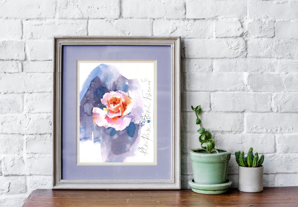 Impressionistic Botanical Watercolour By Ksenia Selianko, 6 X 9", Golden Ratio, Original Artwork