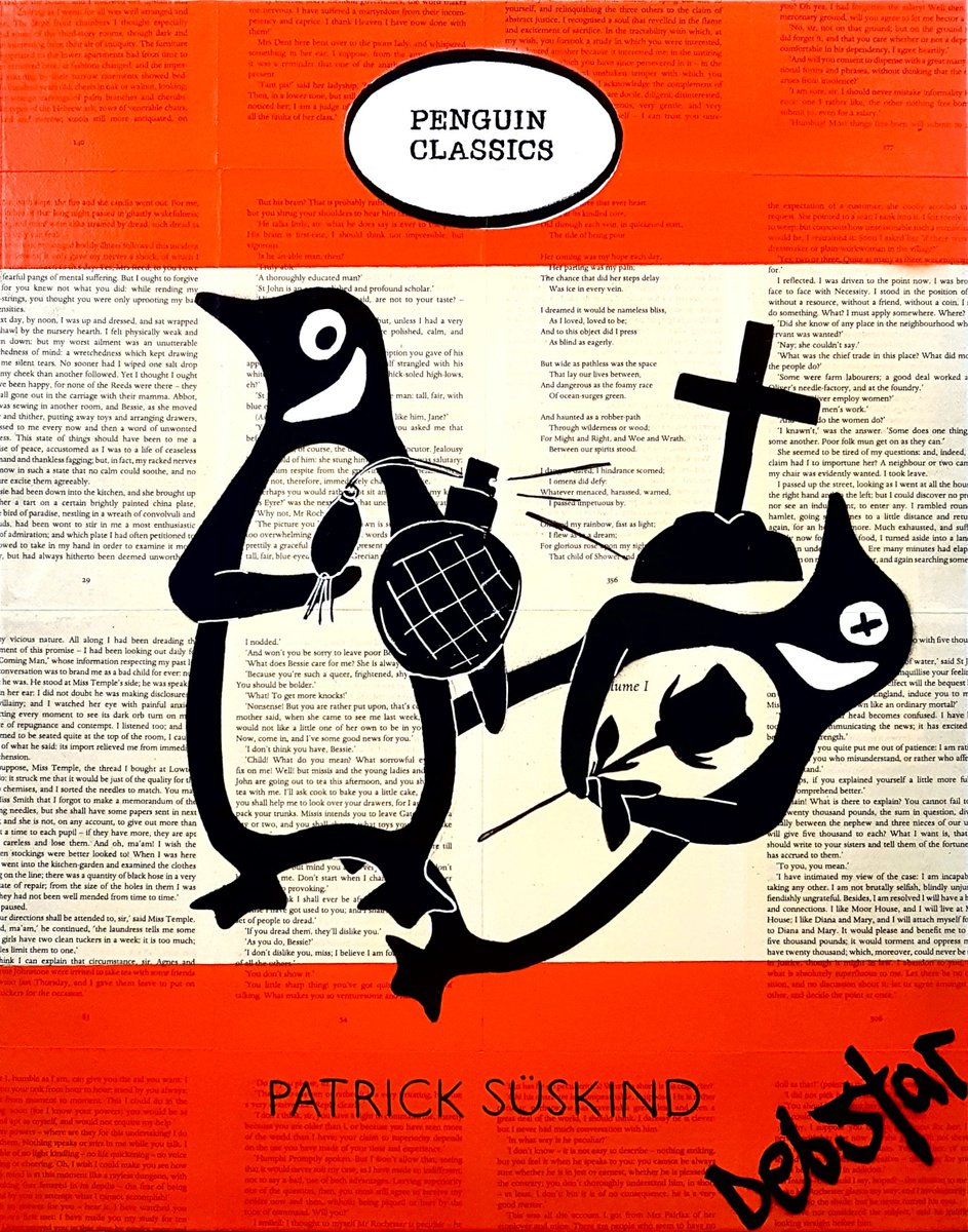 Urban And Pop Acrylic Painting , Penguin Books Perfume The Story Of A Murderer By Deborah Lang, 16 X 20, Artwork For Sale On Artfinder