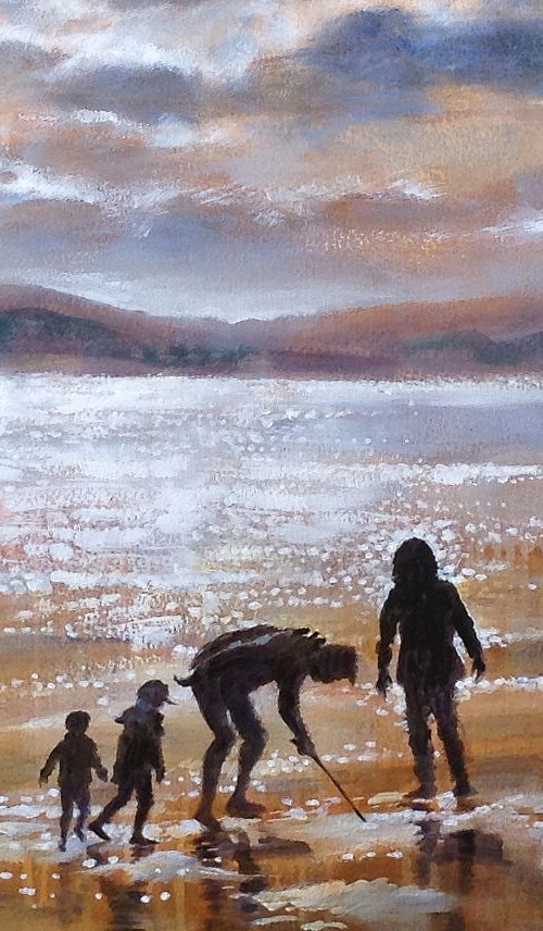 Evening on the beach by Daniel Loveday