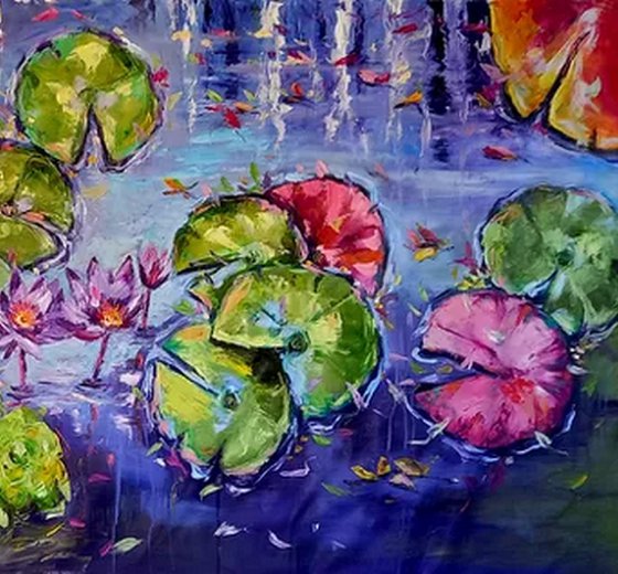Water lilies at fall