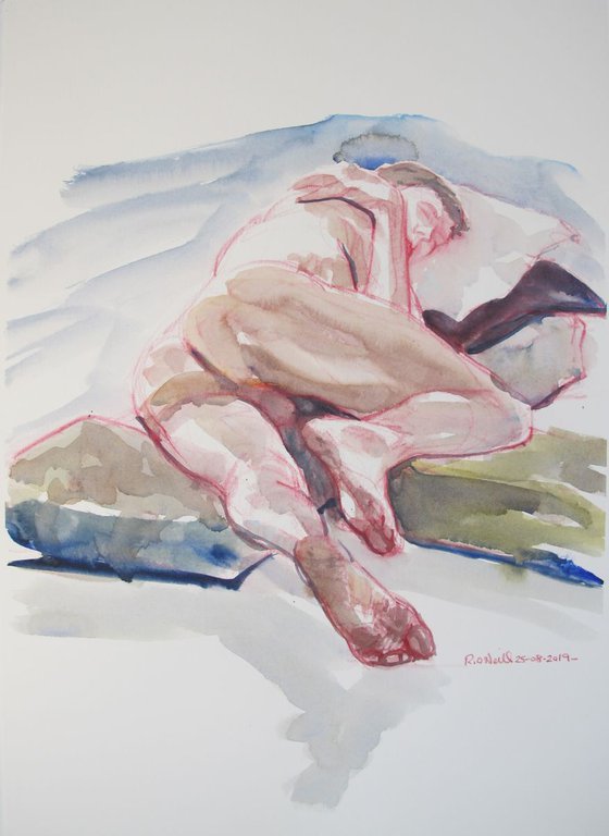 Reclining male nude