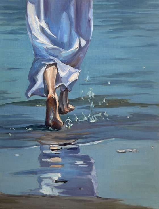Woman, sea, freedom