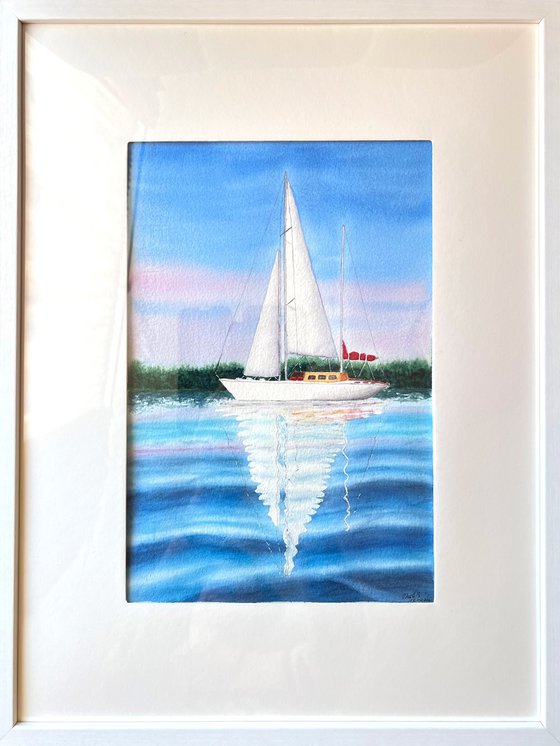 White sailboat