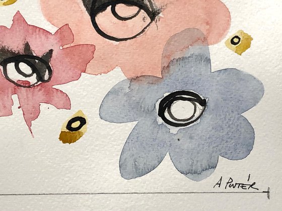 Unexpected flowers with eyes