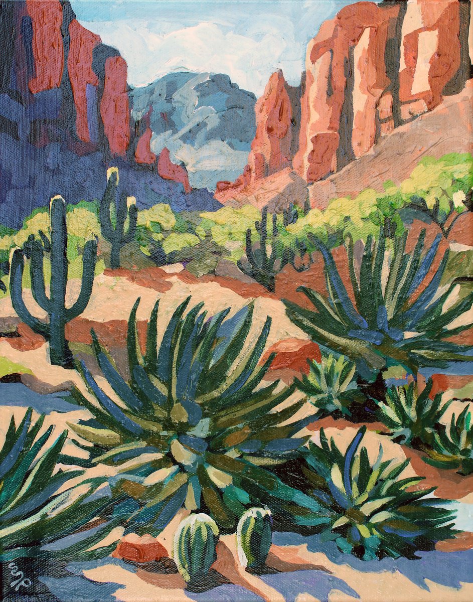 Cactus and Cliffs by Melinda Patrick