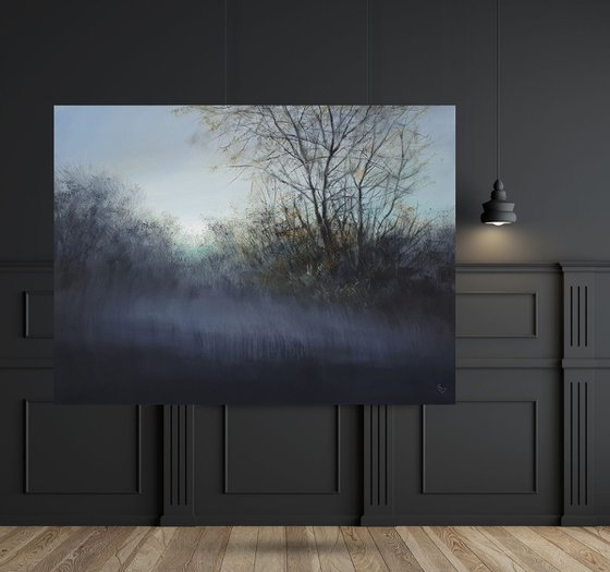 " The Hazy Dawn " Large Painting !!! 120x90cm  ” SPECIAL PRICE!!!