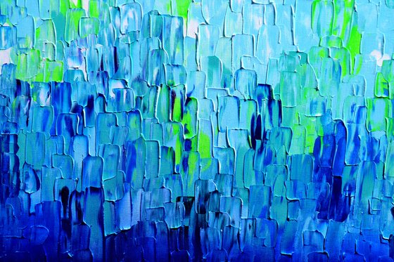 Relief Blue 35 - Large Abstract Ocean - Sea