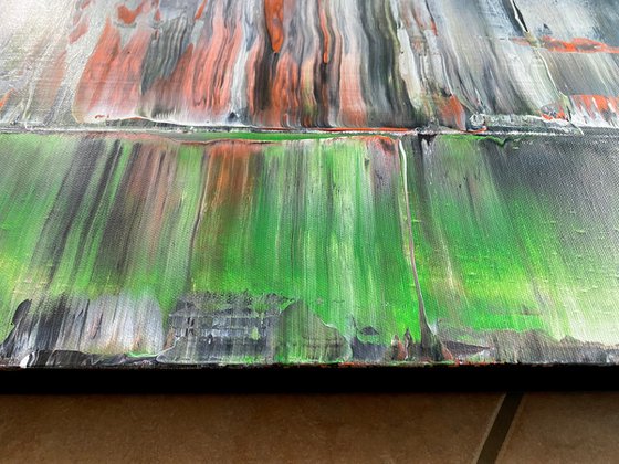 "It's All Goo" - Original PMS Abstract Acrylic Painting On Canvas - 30" x 16"