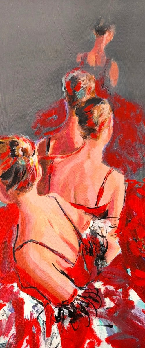 Ballerinas in Red by Antigoni Tziora