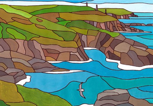 "View towards Geevor from Pendeen lighthouse" by Tim Treagust