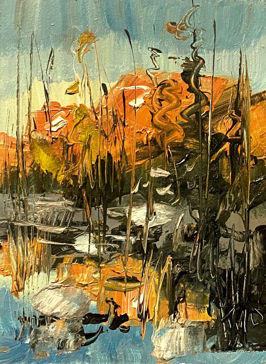 Abstract Landscape Oil Painting By Paul Cheng, 6 X 8", Abstract #6, Original Artwork