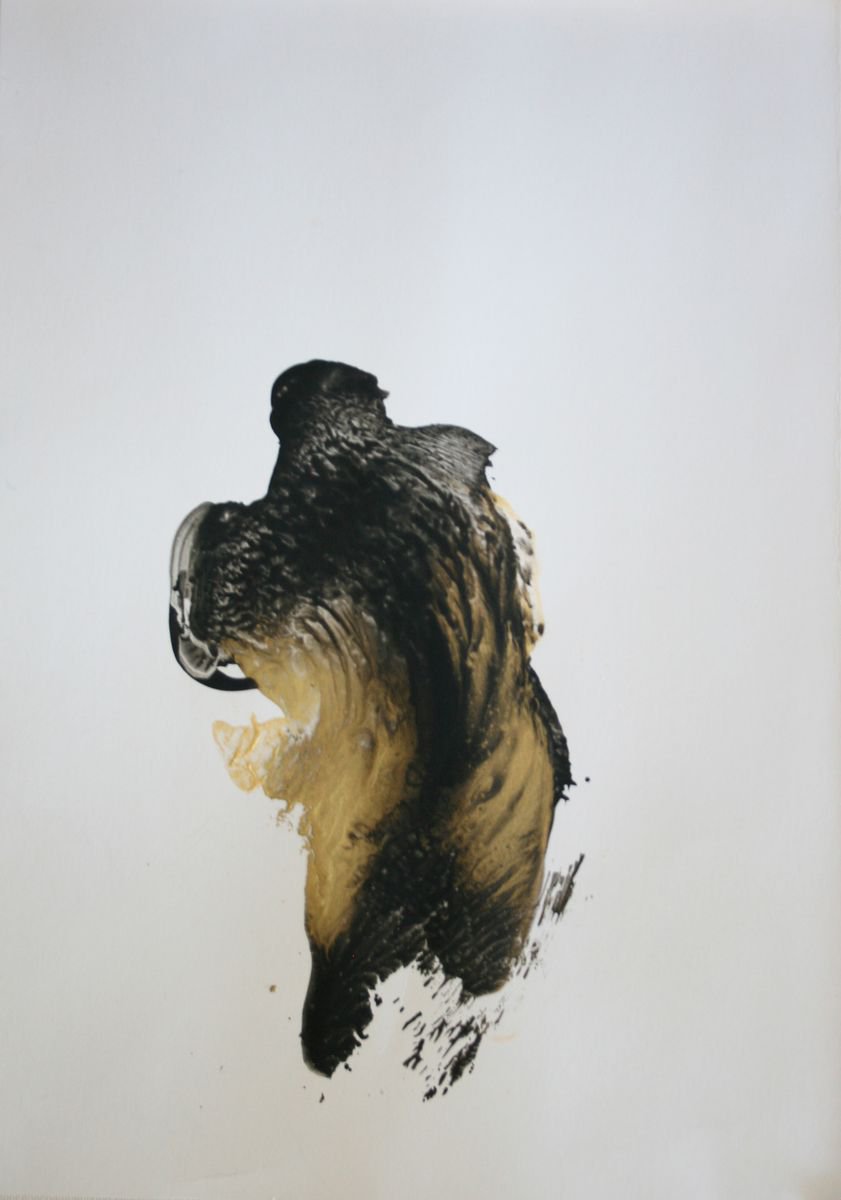 Expressive Abstract Limited Edition Print By Salana Art / Svetlana Samovarova, 9 X 13", Abstraction 1015, Original Artwork