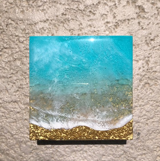Teal Waves #45 Ocean Seascape Painting