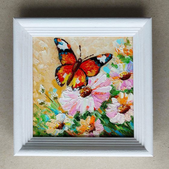 Butterfly painting framed