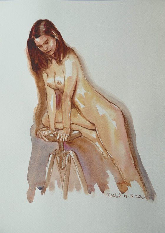 female nude Kneeling